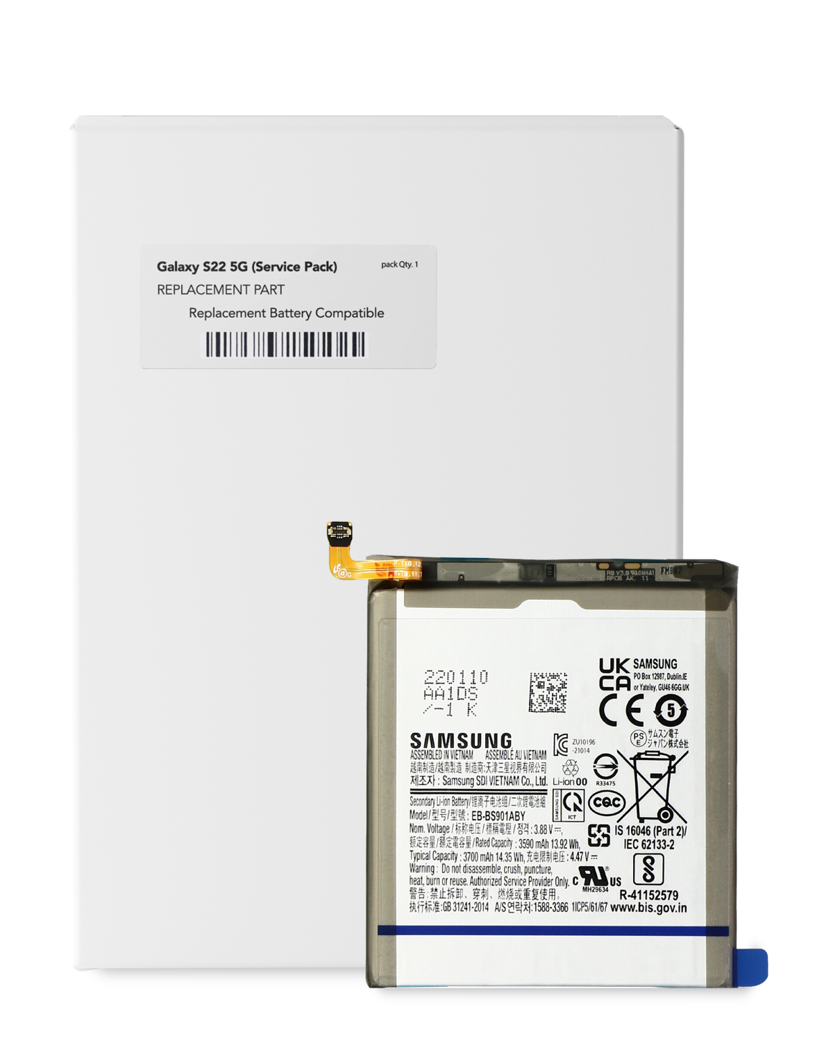 Samsung Galaxy S22 5G İle Uyumlu Batarya Pil (Servis Paketi)