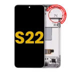 Samsung Galaxy S22 5G İle Uyumlu İçin Çerçeveli ekran - Orijinal (Beyaz)  Orijinal Ekranı