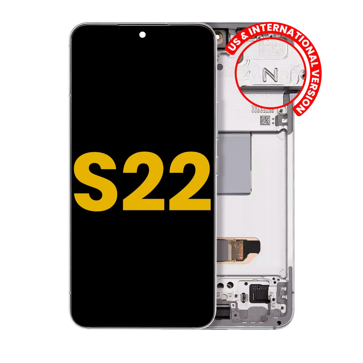 Samsung Galaxy S22 5G İle Uyumlu İçin Çerçeveli ekran - Orijinal (Beyaz)  Orijinal Ekranı - Görsel 3