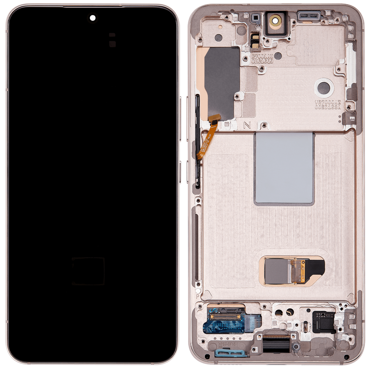 Samsung Galaxy S22 5G İle Uyumlu İçin Çerçeveli ekran - Orijinal (Pembe Altın)  Orijinal Ekranı - Görsel 2