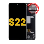 Samsung Galaxy S22 5G İle Uyumlu İçin Çerçeveli ekran - Orijinal (Phantom Black)  Orijinal Ekranı