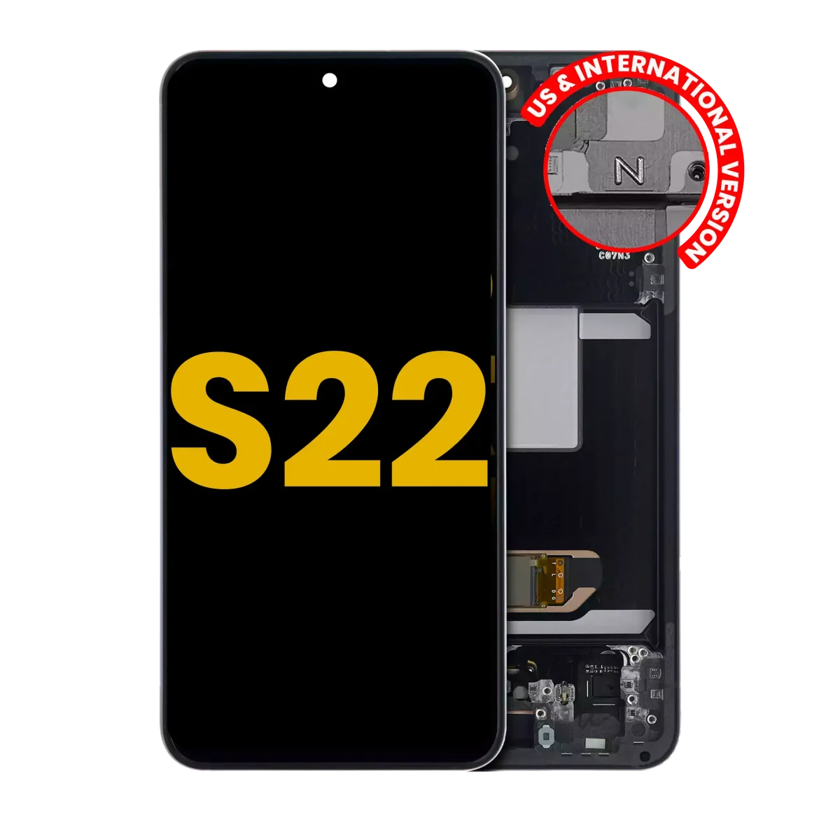 Samsung Galaxy S22 5G İle Uyumlu İçin Çerçeveli ekran - Orijinal (Phantom Black)  Orijinal Ekranı - Görsel 3