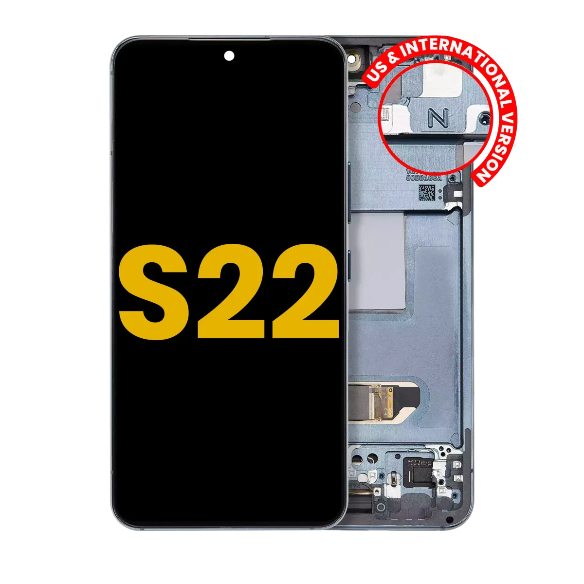 Samsung Galaxy S22 5G İle Uyumlu İçin Çerçeveli ekran - Orijinal (Yeşil)  Orijinal Ekranı