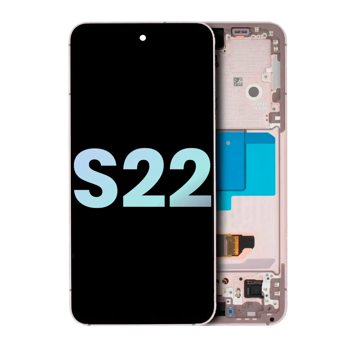 Samsung Galaxy S22 5G İle Uyumlu İçin Çerçeveli ekran (Service Pack) (Pembe Altın)  Orijinal Ekranı Uyumlu