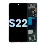 Samsung Galaxy S22 5G İle Uyumlu İçin Çerçeveli ekran (Service Pack) (Phantom Black)  Orijinal Ekranı Uyumlu