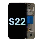 Samsung Galaxy S22 5G İle Uyumlu İçin Çerçeveli ekran (Service Pack) (Violet)  Orijinal Ekranı Uyumlu