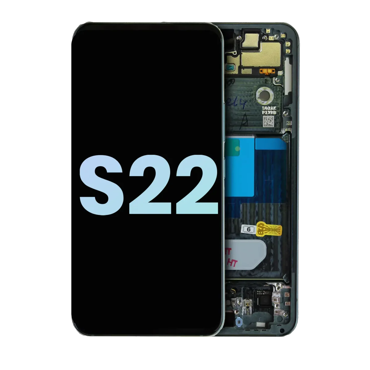 Samsung Galaxy S22 5G İle Uyumlu İçin Çerçeveli ekran (Service Pack) (Yeşil)  Orijinal Ekranı