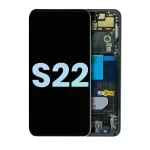 Samsung Galaxy S22 5G İle Uyumlu İçin Çerçeveli ekran (Service Pack) (Yeşil)  Orijinal Ekranı