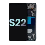 Samsung Galaxy S22 5G İle Uyumlu (Service Pack) (Grafit) Çerçeveli ekran Orijinal Ekranı