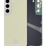 Samsung Galaxy S22 Arka İle Uyumlu Kapak Camı Kamera Lensli (Servis Paketi) (Krem)