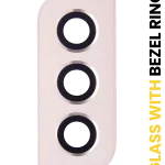 Samsung Galaxy S22 İle Uyumlu S22 Plus (Pembe Altın) Arka Kamera Lensi Çerçeveli Halkalı