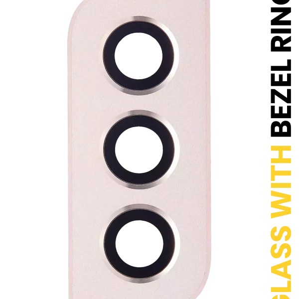 Samsung Galaxy S22 İle Uyumlu S22 Plus (Pembe Altın) Arka Kamera Lensi Çerçeveli Halkalı