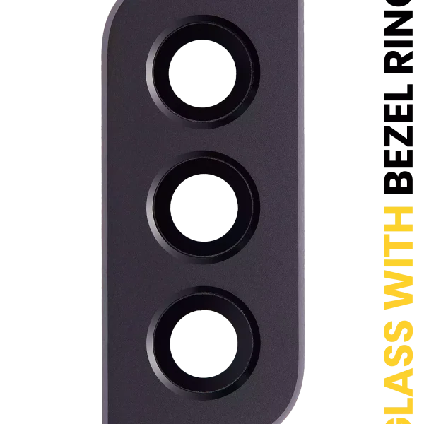 Samsung Galaxy S22 İle Uyumlu S22 Plus (Phantom Black) Arka Kamera Lensi Çerçeveli Halkalı