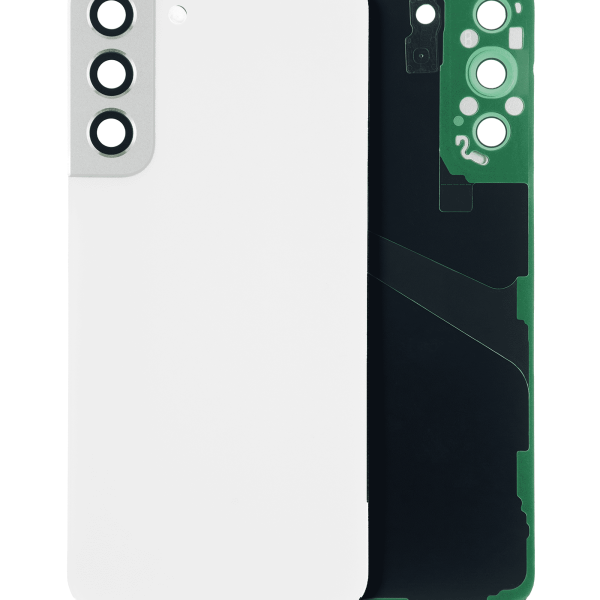 Samsung Galaxy S22 Plus İle Uyumlu 5G Arka Kapak Camı Kamera Lensli  (Beyaz)