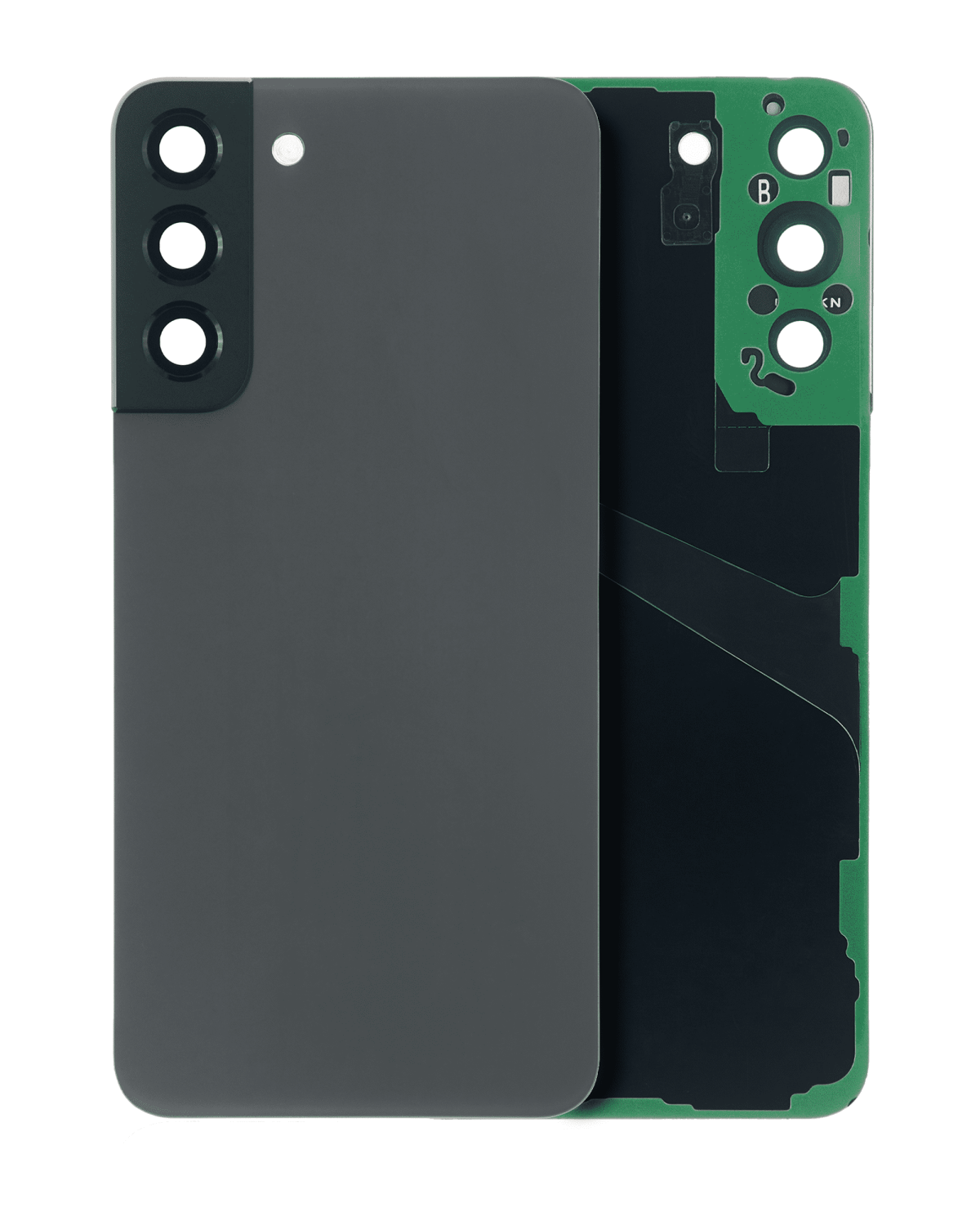 Samsung Galaxy S22 Plus İle Uyumlu 5G Arka Kapak Camı Kamera Lensli  (Grafit) - Görsel 7