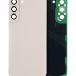 Samsung Galaxy S22 Plus İle Uyumlu 5G Arka Kapak Camı Kamera Lensli  (Pembe Altın)