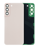 Samsung Galaxy S22 Plus İle Uyumlu 5G Arka Kapak Camı Kamera Lensli  (Pembe Altın)