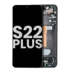 Samsung Galaxy S22 Plus İle Uyumlu 5G Çerçeveli ekran Orijinal Ekranı (Hayalet Siyah)