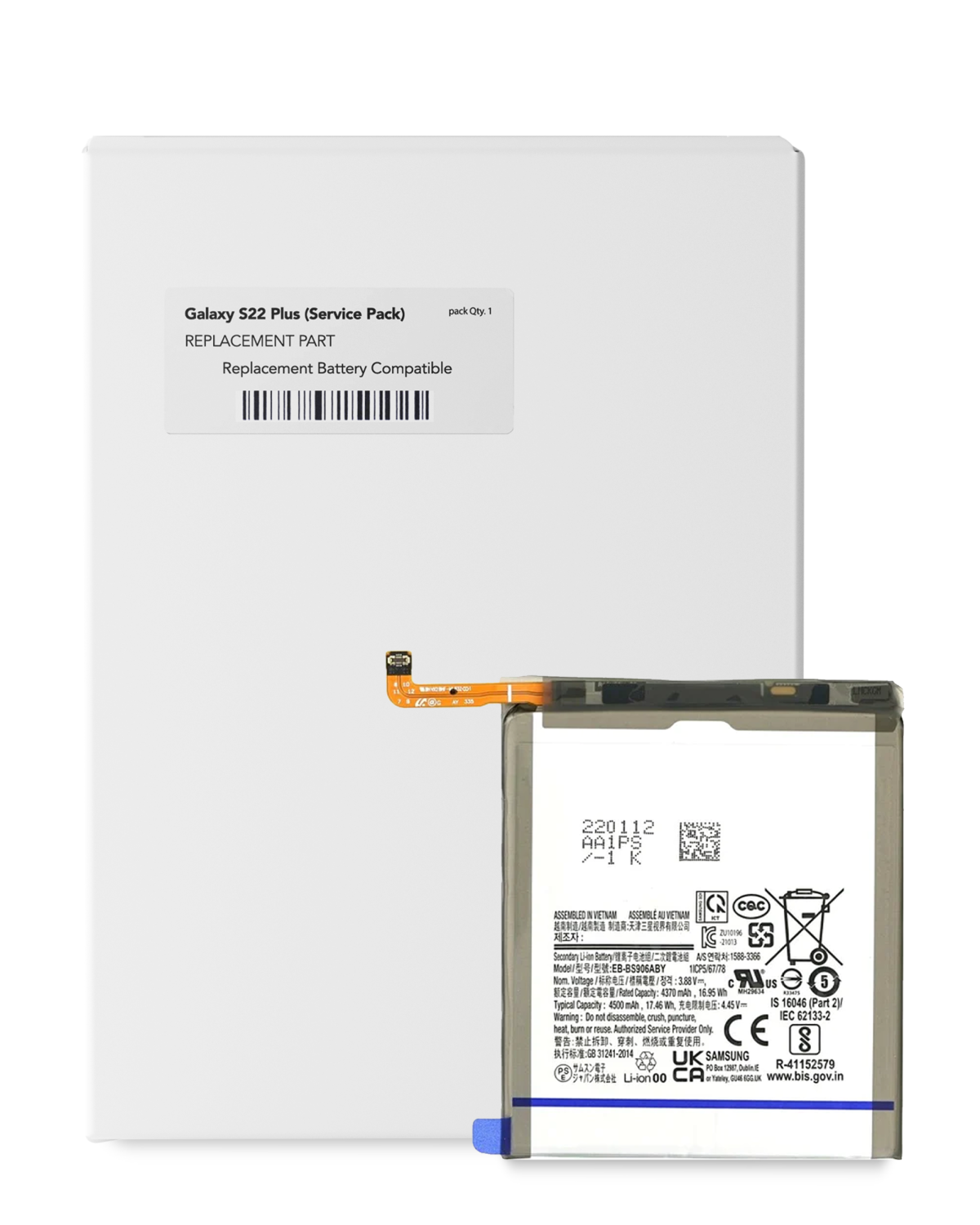 Samsung Galaxy S22 Plus İle Uyumlu Batarya Pil Batarya Pil Uyumlu (EB-BS906ABY) (Servis Paketi) - Görsel 3