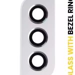 Samsung Galaxy S22 Plus İle Uyumlu İçin Çerçeve S22 Plus (Beyaz)  Halkalı Arka Kamera Lensi