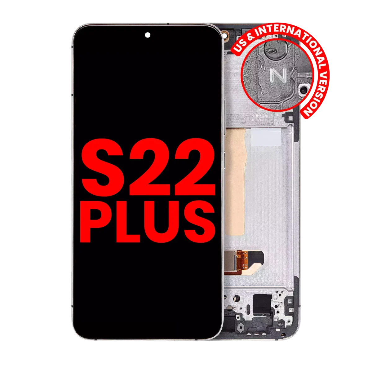 Samsung Galaxy S22 Plus İle Uyumlu İçin Çerçeveli ekran 5G - (Beyaz)  Orijinal Ekranı - Görsel 2