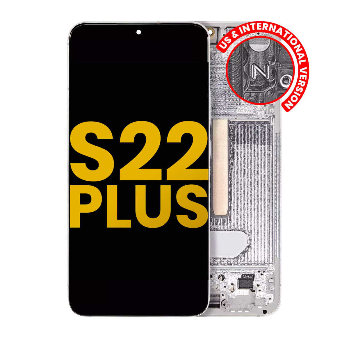 Samsung Galaxy S22 Plus İle Uyumlu İçin Çerçeveli ekran 5G - Orijinal (Beyaz)  Orijinal Ekranı - Görsel 2