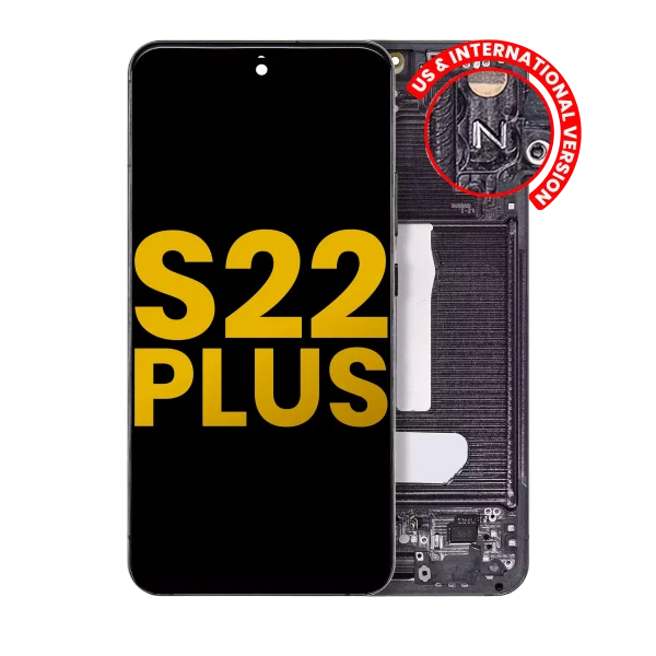 Samsung Galaxy S22 Plus İle Uyumlu İçin Çerçeveli ekran 5G - Orijinal (Phantom Black)  Orijinal Ekranı