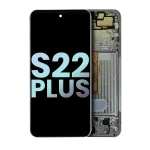 Samsung Galaxy S22 Plus İle Uyumlu İçin Çerçeveli ekran 5G (Service Pack) (Beyaz)  Orijinal Ekranı