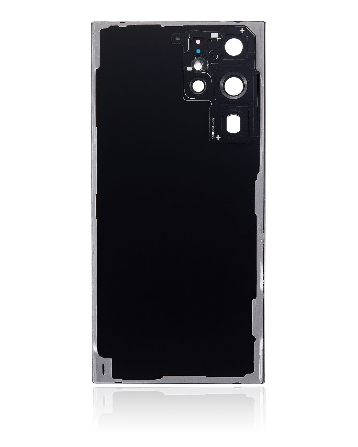 Samsung Galaxy S22 Ultra İle Uyumlu 5G Arka Kapak Camı Kamera Lensiyle  (Aftermarket Plus) (Phantom Black) - Görsel 4