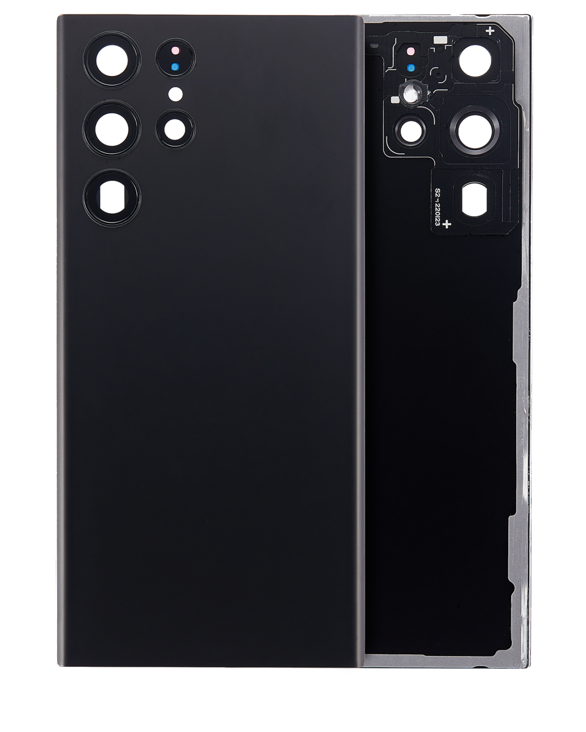 Samsung Galaxy S22 Ultra İle Uyumlu 5G Arka Kapak Camı Kamera Lensiyle  (Aftermarket Plus) (Phantom Black) - Görsel 8