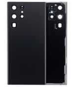 Samsung Galaxy S22 Ultra İle Uyumlu 5G Arka Kapak Camı Kamera Lensiyle  (Aftermarket Plus) (Phantom Black) - Görsel 8
