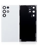 Samsung Galaxy S22 Ultra İle Uyumlu 5G Arka Kapak Camı Kamera Lensli  (Beyaz) - Görsel 2
