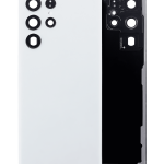 Samsung Galaxy S22 Ultra İle Uyumlu 5G Arka Kapak Camı Kamera Lensli  (Beyaz)