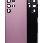 Samsung Galaxy S22 Ultra İle Uyumlu 5G Arka Kapak Camı Kamera Lensli (Bordo)