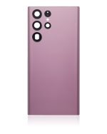 Samsung Galaxy S22 Ultra İle Uyumlu 5G Arka Kapak Camı Kamera Lensli (Bordo) - Görsel 3