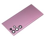 Samsung Galaxy S22 Ultra İle Uyumlu 5G Arka Kapak Camı Kamera Lensli (Bordo) - Görsel 6