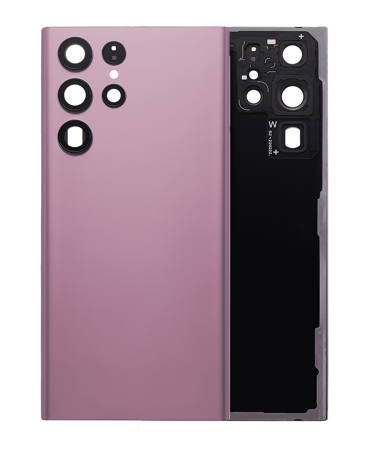 Samsung Galaxy S22 Ultra İle Uyumlu 5G Arka Kapak Camı Kamera Lensli (Bordo) - Görsel 7