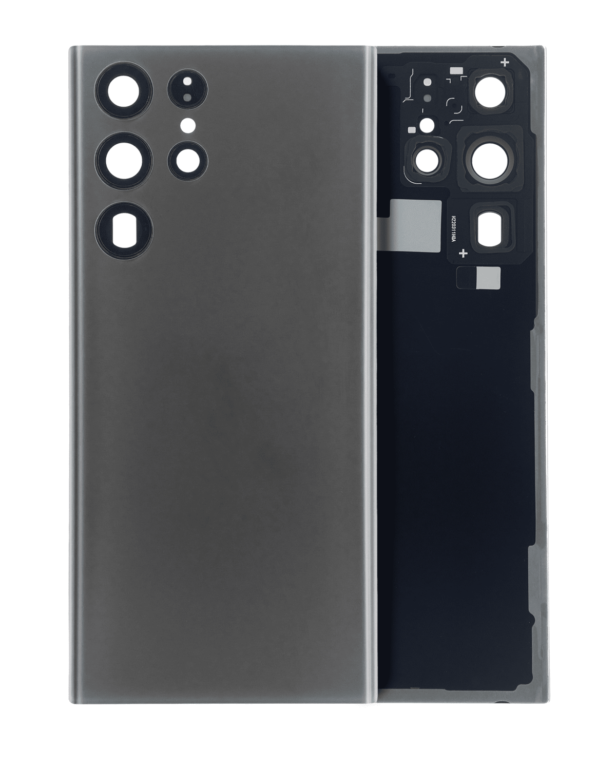 Samsung Galaxy S22 Ultra İle Uyumlu 5G Arka Kapak Camı Kamera Lensli  (Grafit) - Görsel 7