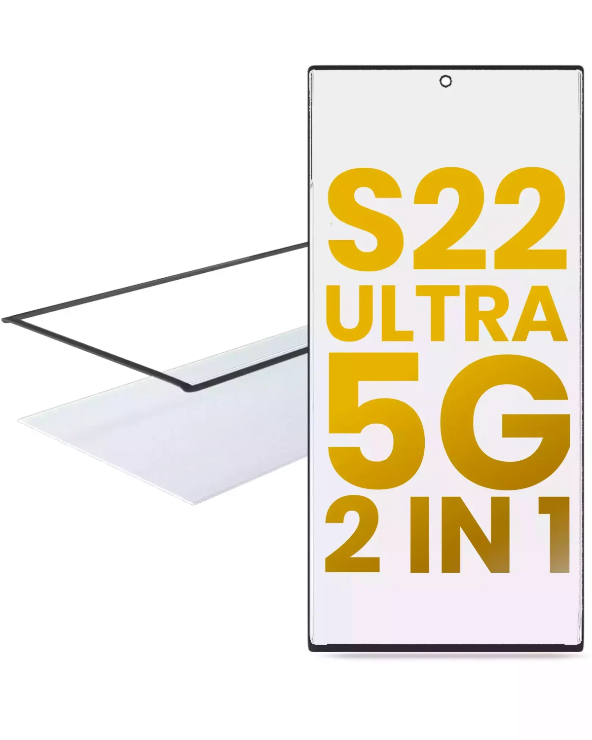 Samsung Galaxy S22 Ultra İle Uyumlu 5G OCA Önceden Kurulu 2'si 1 Arada Ön Cam