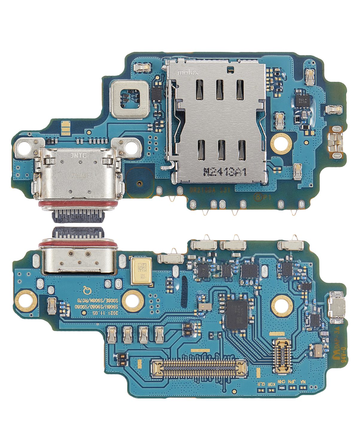 Samsung Galaxy S22 Ultra İle Uyumlu 5G (S9080) (Çift Sim Versiyonu) (Premium) Sim Kart Okuyuculu Şarj Portu Kartı - Görsel 2