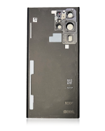 Samsung Galaxy S22 Ultra İle Uyumlu Arka Kapak Cam Kamera Lensli (Service Pack) Uyumlu (Bordo) - Görsel 3
