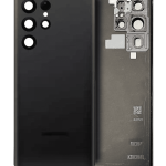 Samsung Galaxy S22 Ultra İle Uyumlu Arka Kapak Camı Kamera Lensli (Servis Paketi) (Phantom Siyah)