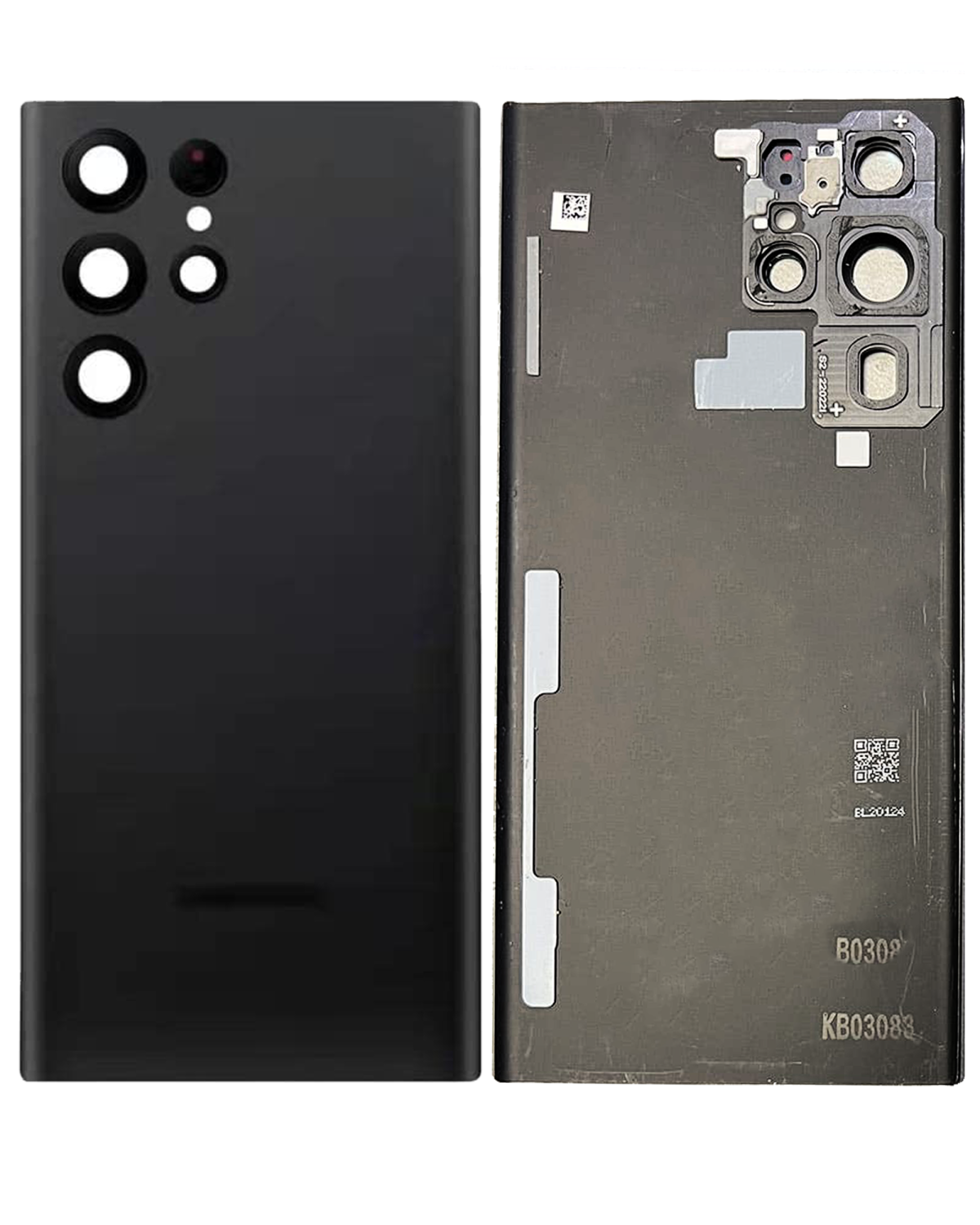 Samsung Galaxy S22 Ultra İle Uyumlu Arka Kapak Camı Kamera Lensli (Servis Paketi) (Phantom Siyah) - Görsel 3