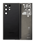 Samsung Galaxy S22 Ultra İle Uyumlu Arka Kapak Camı Kamera Lensli (Servis Paketi) (Phantom Siyah) - Görsel 5