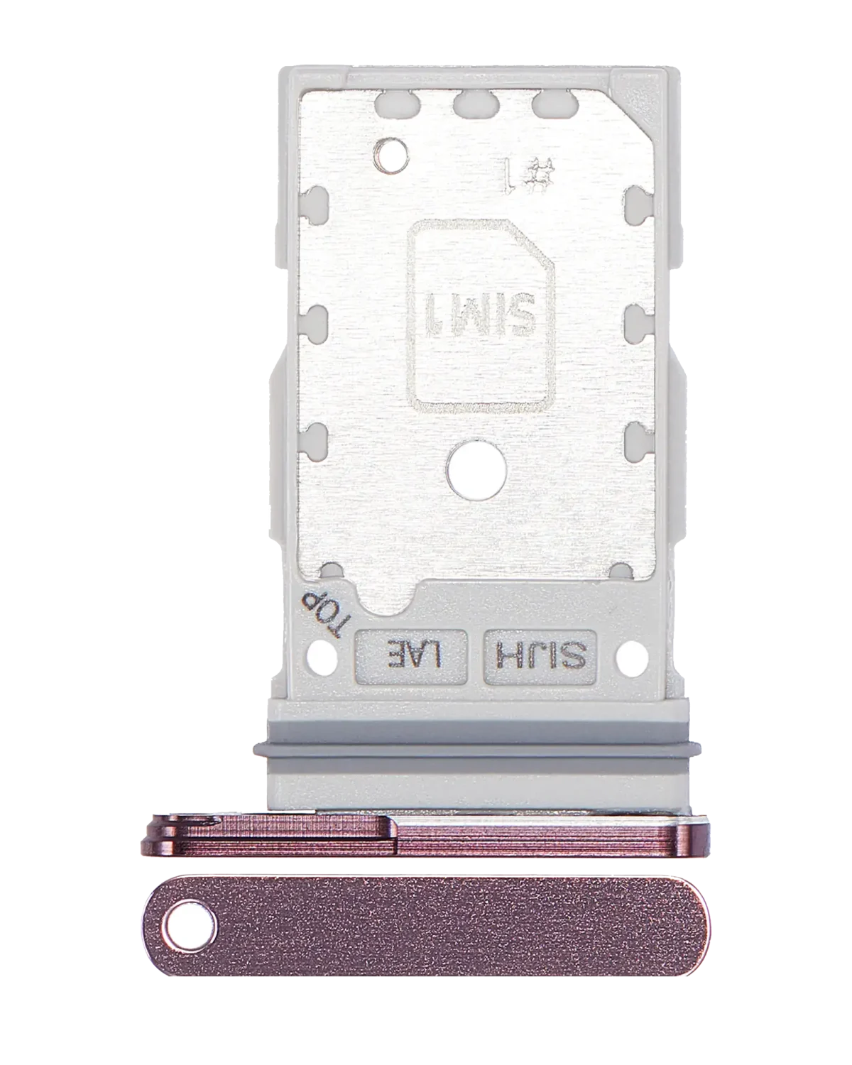 Samsung Galaxy S22 Ultra İle Uyumlu Çift Sim Kart Tepsisi (Bordo)