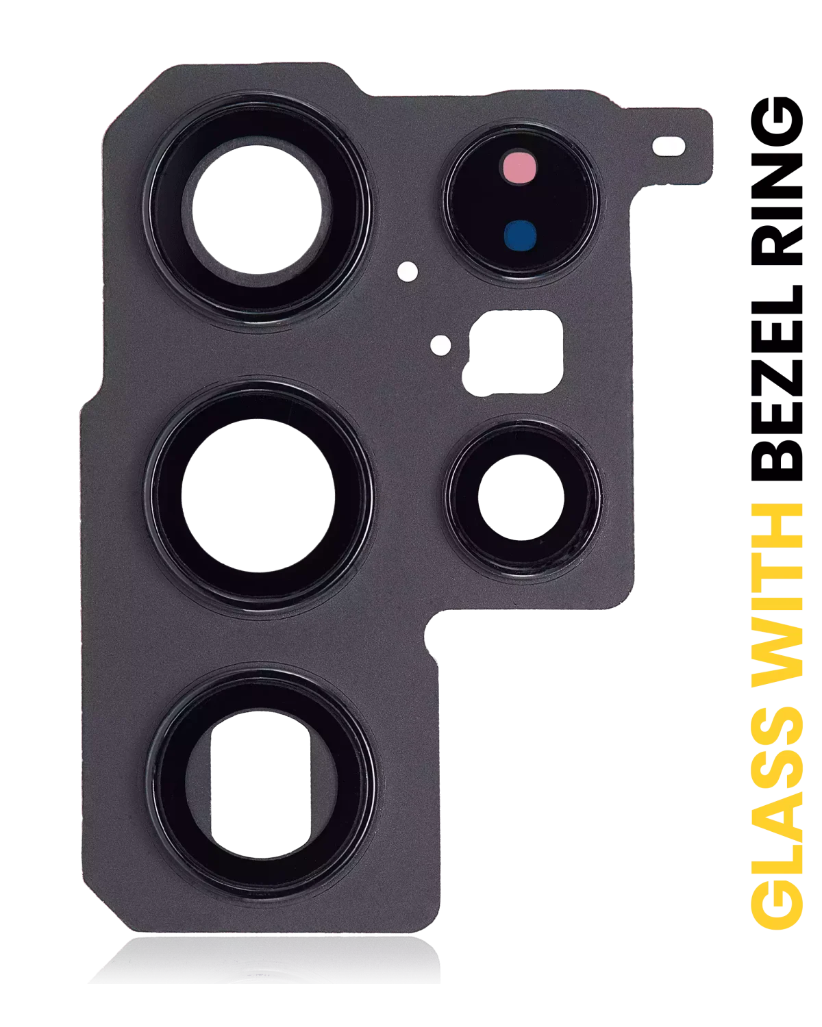 Samsung Galaxy S22 Ultra İle Uyumlu İçin Çerçeve (Phantom Black)  Halkalı Arka Kamera Lensi Uyumlu