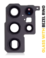 Samsung Galaxy S22 Ultra İle Uyumlu İçin Çerçeve (Phantom Black)  Halkalı Arka Kamera Lensi Uyumlu - Görsel 7