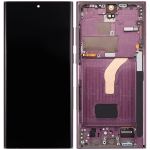 Samsung Galaxy S22 Ultra İle Uyumlu İçin Çerçeveli ekran 5G - (Aftermarket Plus) (Bordo) - Görsel 2