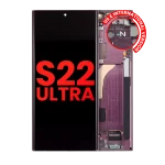 Samsung Galaxy S22 Ultra İle Uyumlu İçin Çerçeveli ekran 5G - (Aftermarket Plus) (Bordo) - Görsel 3