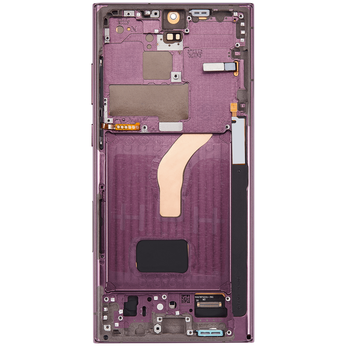Samsung Galaxy S22 Ultra İle Uyumlu İçin Çerçeveli ekran 5G - (Aftermarket Plus) (Bordo) - Görsel 5